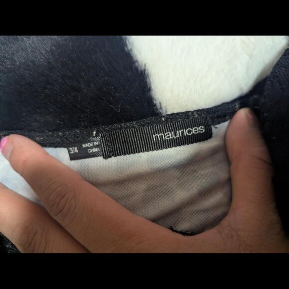 Maurices Black Leopard Print Lace Overlay Skater Dress- Size 4 - Picture 4 of 4